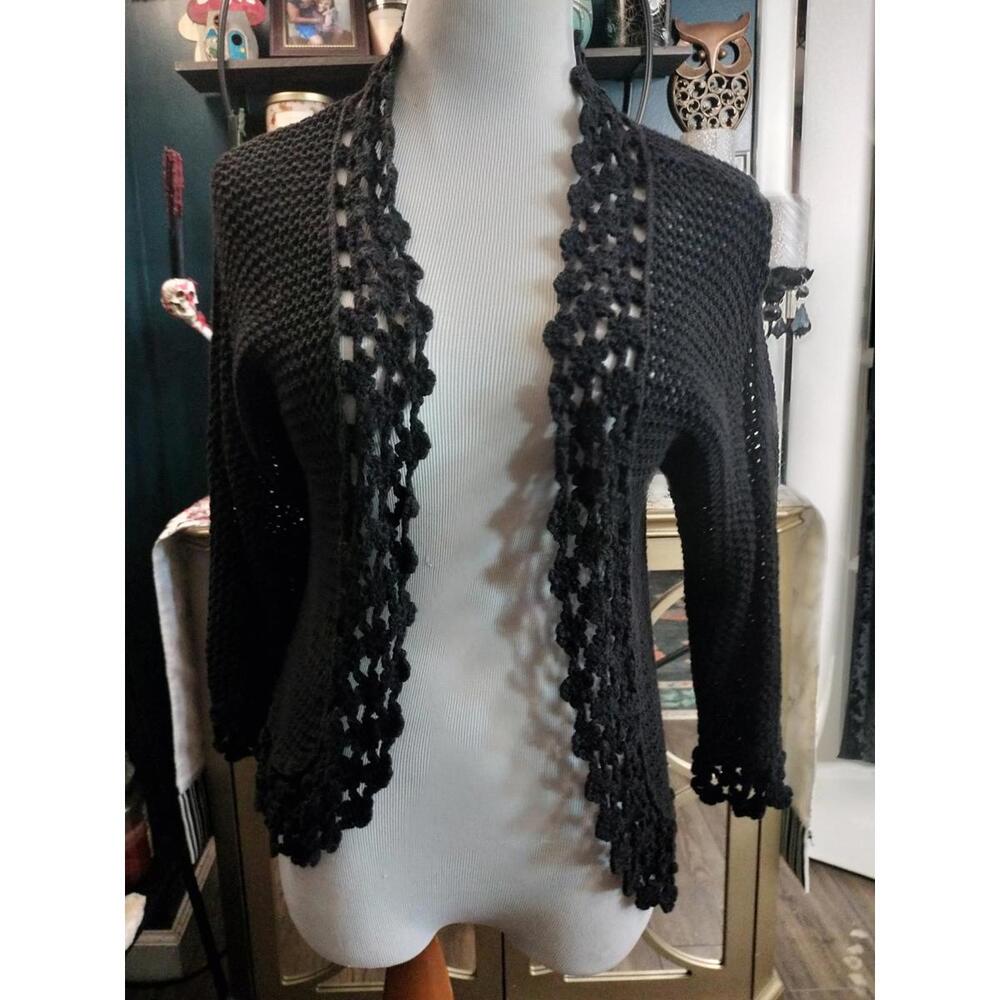 Black knitted cardigan